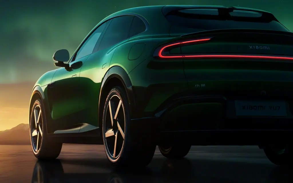 Xiaomi YU7 SUV Size Green Color Back Look